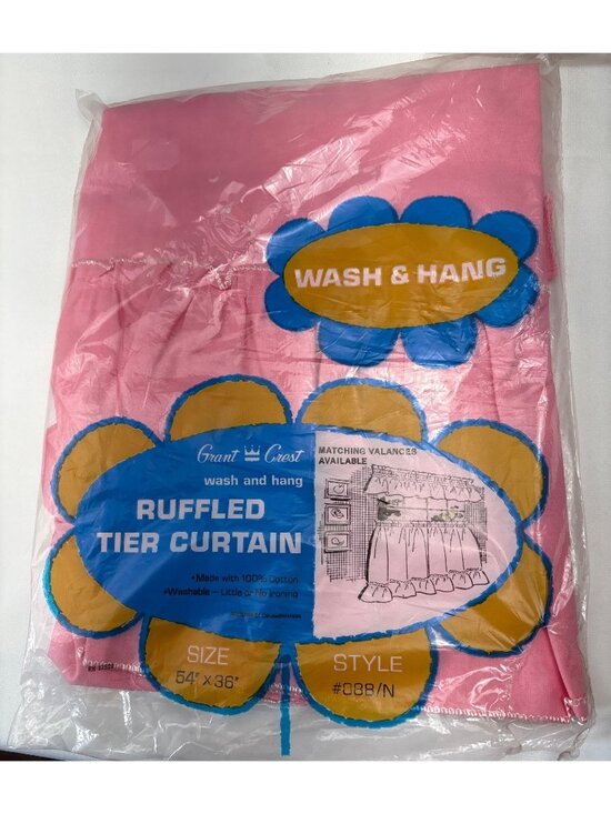 Grant Crest Other - Grant Crest Ruffled Tier Curtain Pink 54" x 36" Style #088/N Cotton New